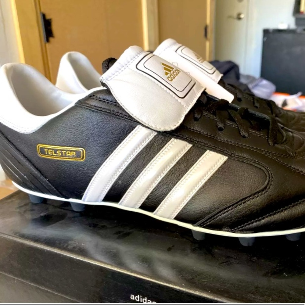 New RARE Adidas Telstar FG 447780 Black White Soccer Cleats Vintage 2007